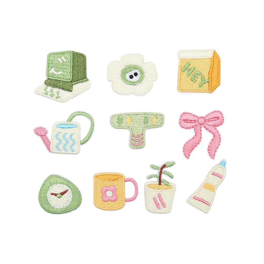 Garden tools iron-on fabric patch set for DIY bags and clothing