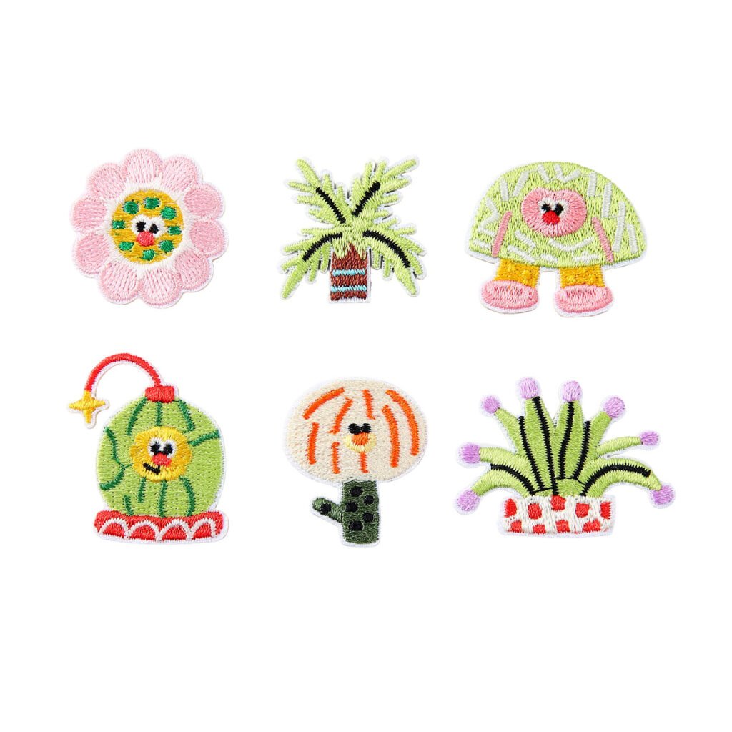 Tropical Garden iron-on fabric patch set for DIY bags and clothing